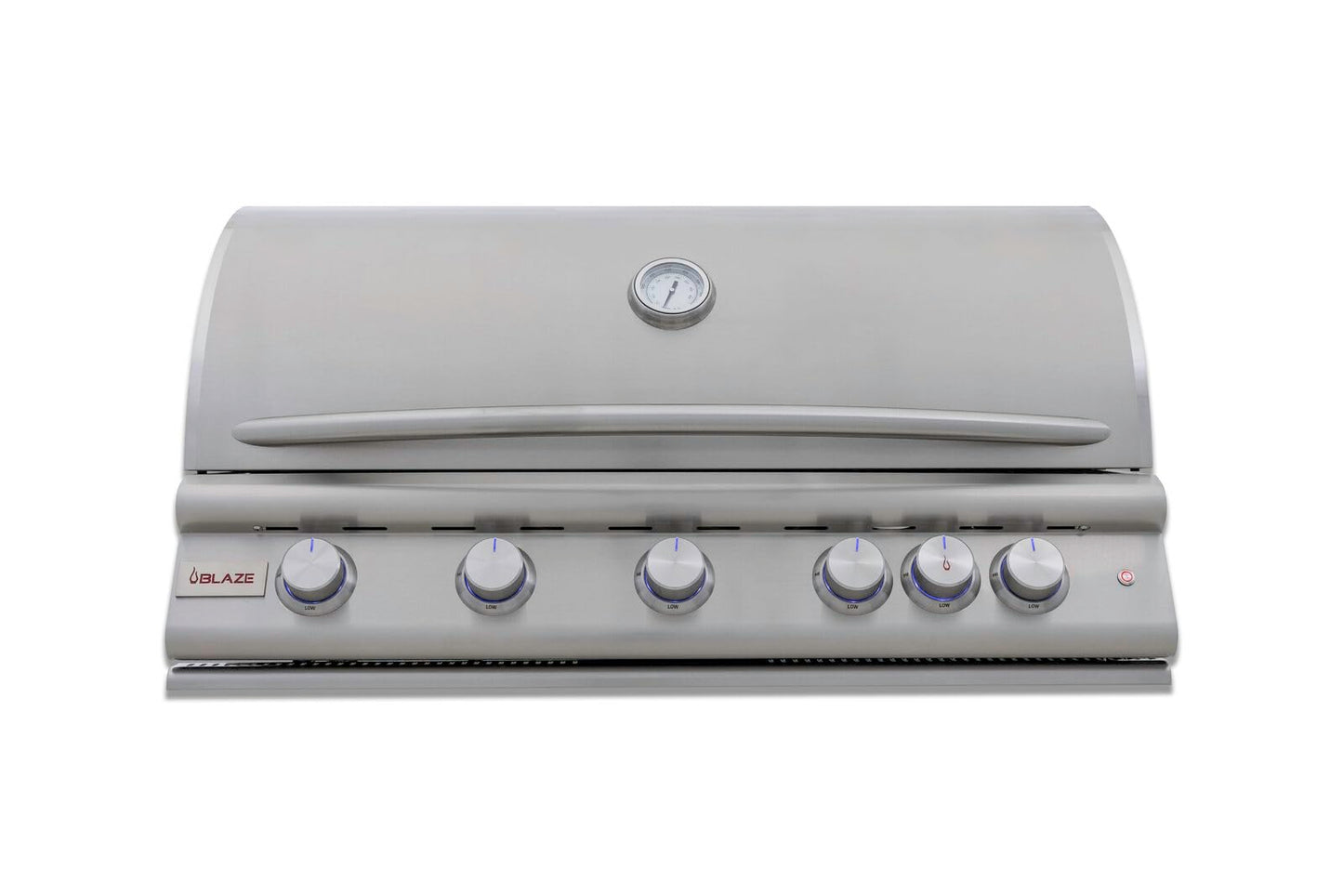 Blaze Premium LTE+ 40-Inch 5-Burner Built-In Natural Gas Grill | Stainless Steel Outdoor BBQ with Rear Infrared Burner, LED Control Knobs &