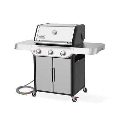 Weber Genesis S-315 Natural Gas Grill for Outdoor Cooking, Stainless Steel, 3 Burners – Stainless Steel Cooking Grates & PureBlu Burners