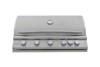 Blaze Premium LTE+ 40-Inch 5-Burner Built-In Natural Gas Grill | Stainless Steel Outdoor BBQ with Rear Infrared Burner, LED Control Knobs &