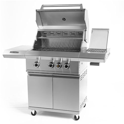 Victory 3-Burner Propane Gas Grill With Infrared Side Burner - BBQ-VCT3BSB-LP
