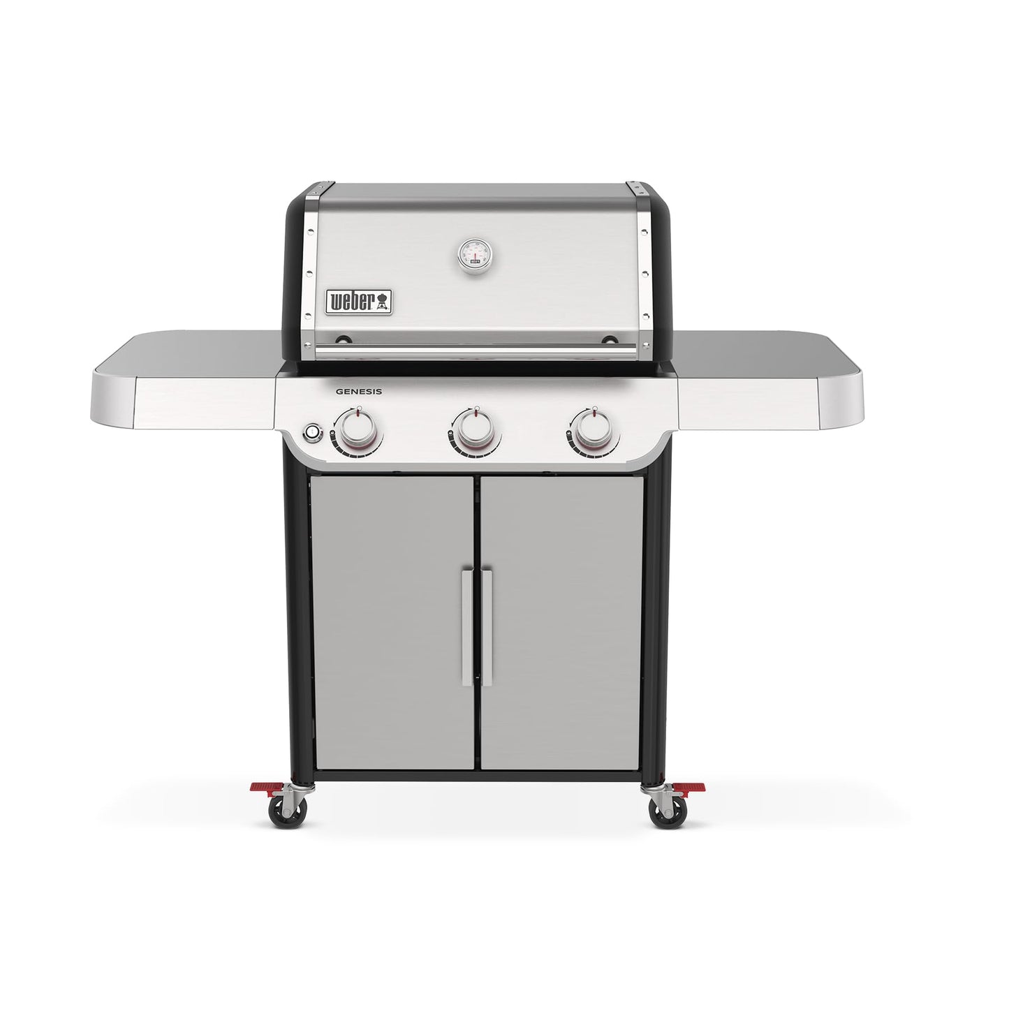 Weber Genesis E-415 Liquid Propane Gas Grill for Outdoor Cooking, 4 Burners, Black – Porcelain-Enameled Cast-Iron Grates & PureBlu Burners