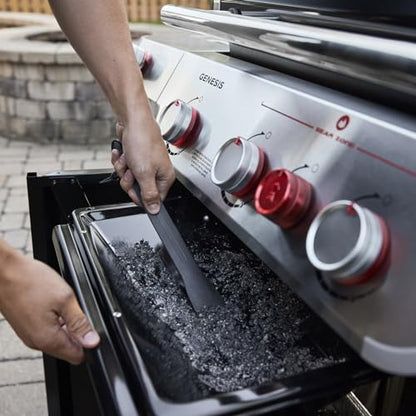 Weber Genesis E-415 Liquid Propane Gas Grill for Outdoor Cooking, 4 Burners, Black – Porcelain-Enameled Cast-Iron Grates & PureBlu Burners