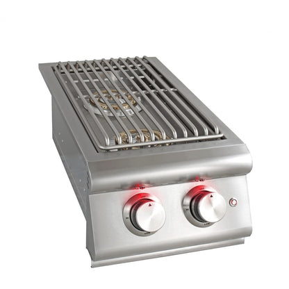 Heavy-Duty Stainless Steel Outdoor | Blaze Double Side Burner Natural Gas Grill Barbeque | LED Lights Thermometer | Best Of Backyard For Grilling