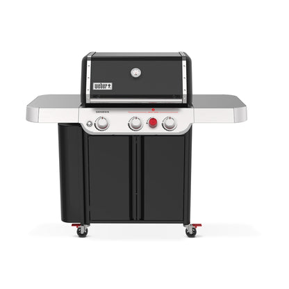 Weber Genesis E-415 Liquid Propane Gas Grill for Outdoor Cooking, 4 Burners, Black – Porcelain-Enameled Cast-Iron Grates & PureBlu Burners