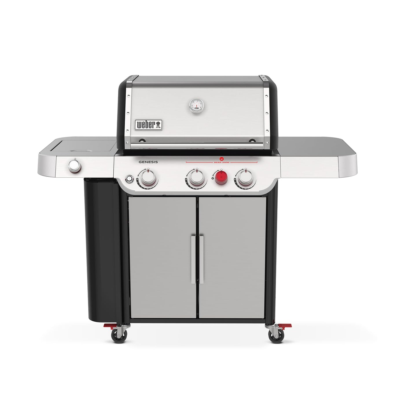 Weber Genesis S-335 Liquid Propane Gas Grill for Outdoor Cooking, Stainless Steel, 3 Burners and 1 Side Burner – Stainless Steel Cooking Grates
