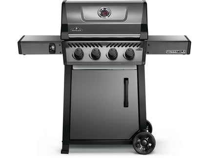 Napoleon Freestyle 425 Propane Gas Outdoor Grill, Graphite Grey – 4-Burner Backyard BBQ for Home Grilling